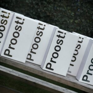 "Proost" flessendoos wijn